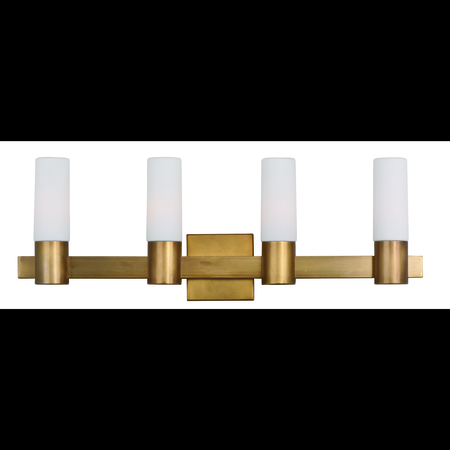 MAXIM Contessa 4-Light 28.75" Wide Natural Aged Brass Vanity Light 22414SWNAB